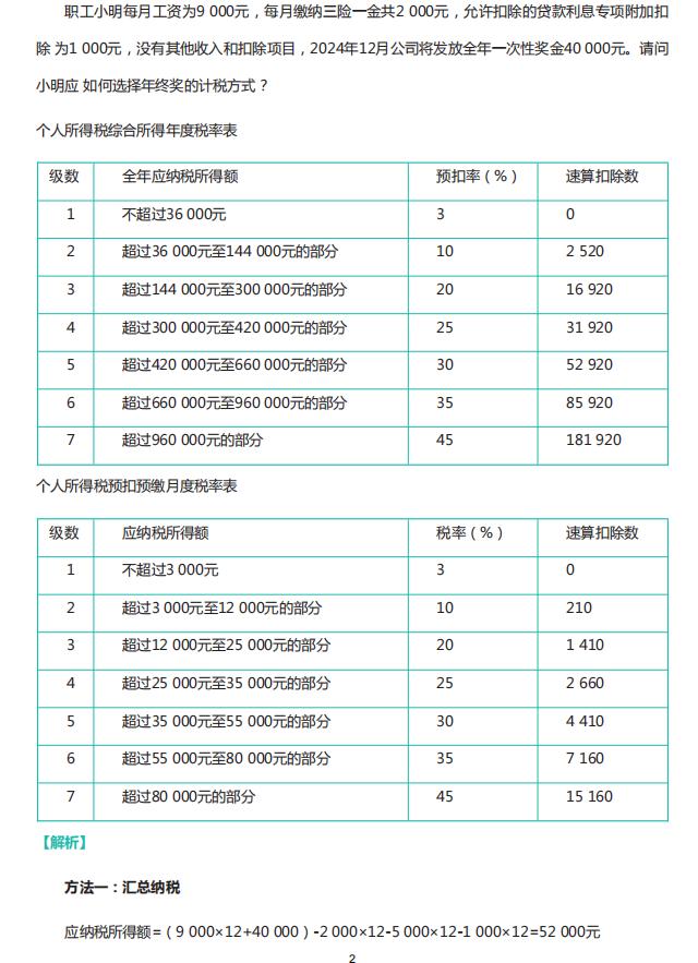 个人所得税纳税筹划及经典节税方案，附个人所得税及年终奖测算  -图2