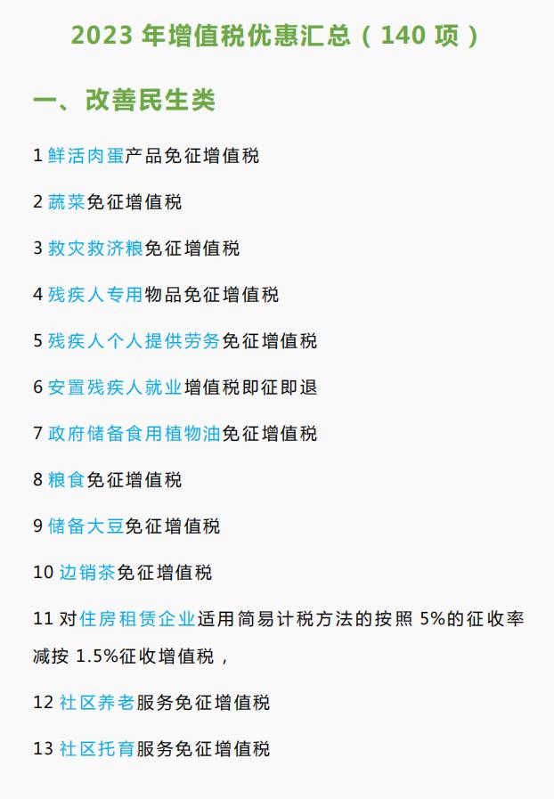 财务总监熬了24小时，汇总了2023年增值税优惠手册，附最新税率表  -图1